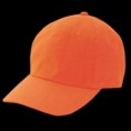 fluorescent / neon orange cotton twill cap