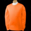 long-sleeve, safety / neon orange T-shirt